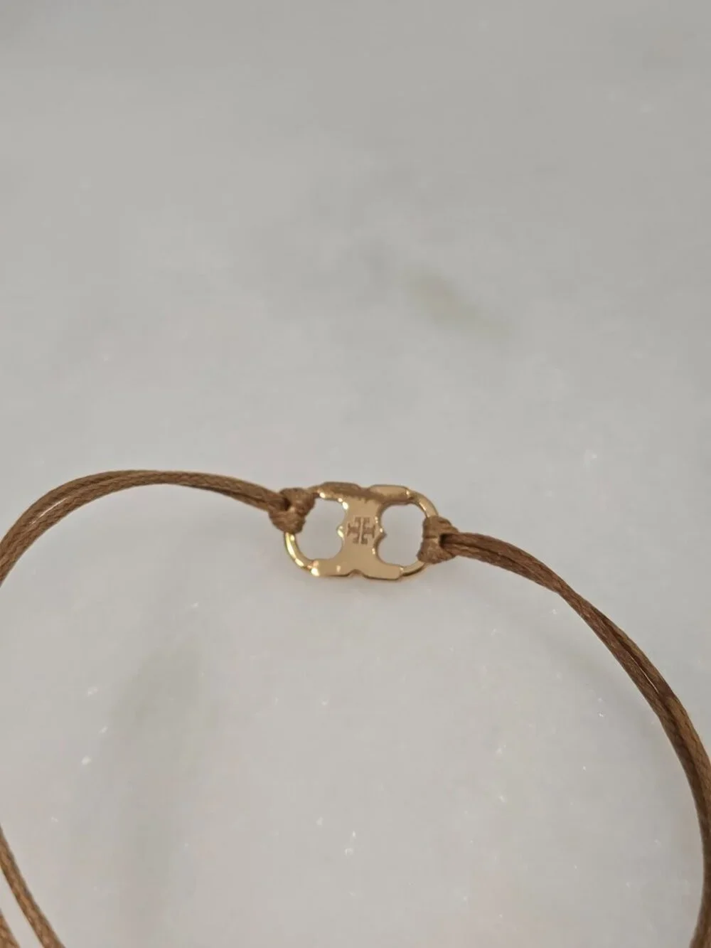 Tory burch embrace bracelet brown with rose gold